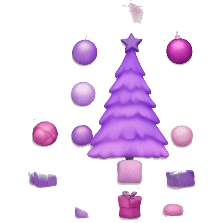 Pink and purple Christmas  emoji