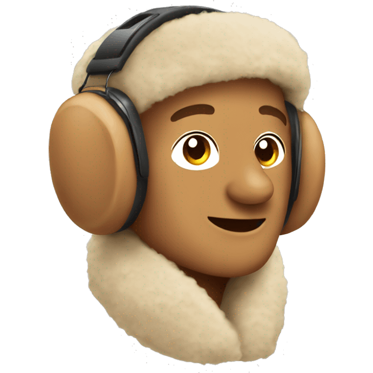 Cozy tan ear muffs emoji