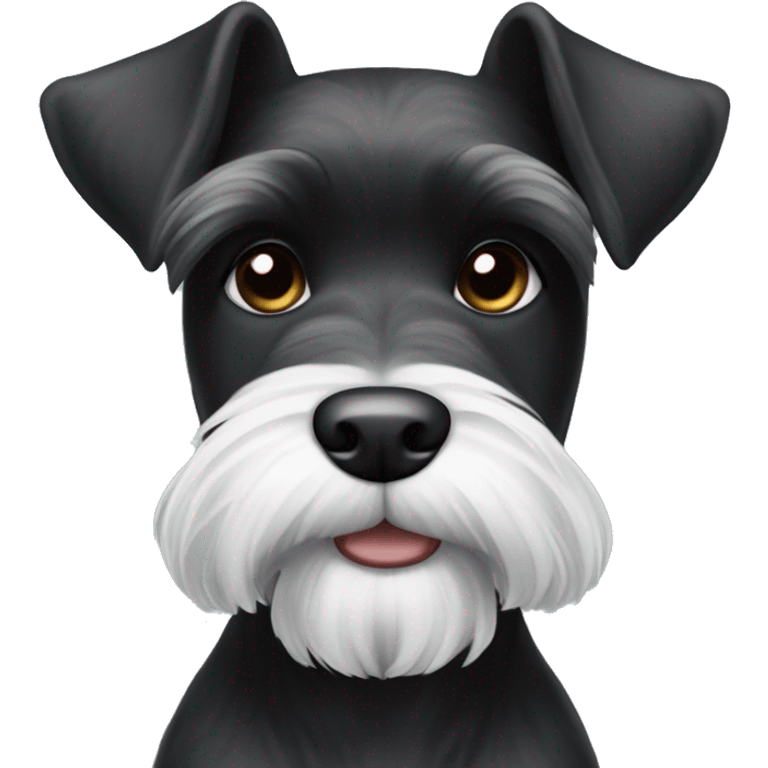 Black and white miniature schnauzer  emoji