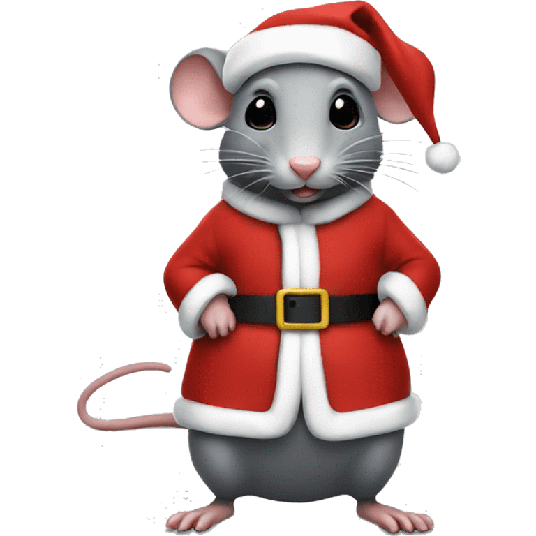 Rat wearing a Santa outfit  emoji