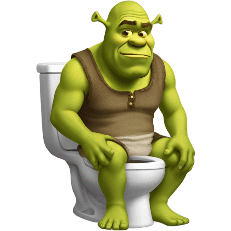 Shrek on the toilet emoji