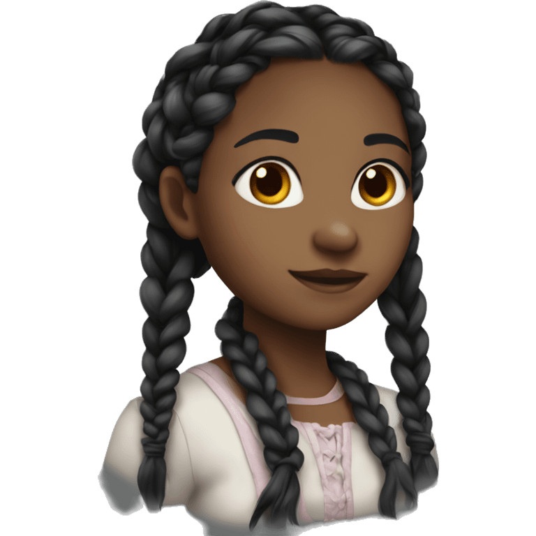 Girl,black,braids emoji