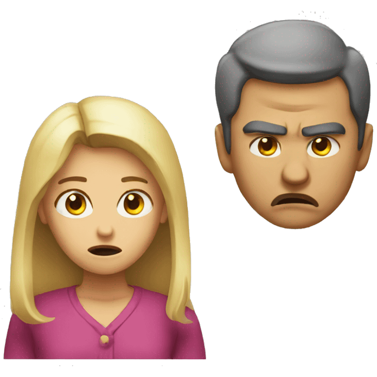 angry person with woman emoji