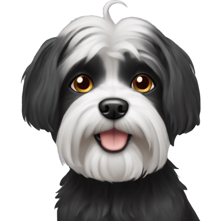 Black Maltese dog emoji