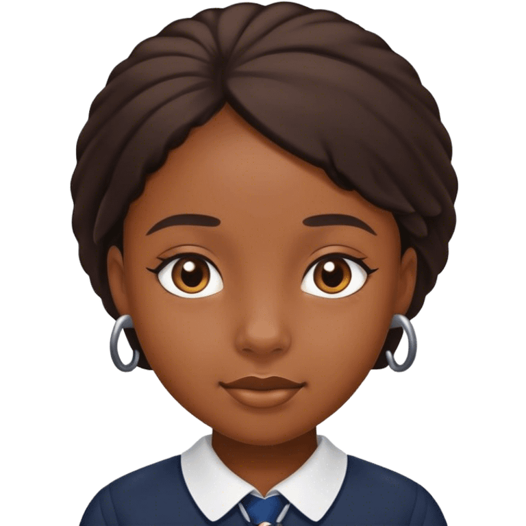 black uk school girl emoji