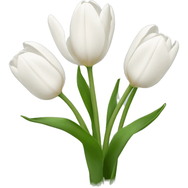 White tulips emoji