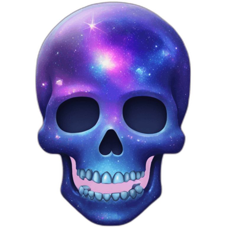 galaxy glitter skull emoji