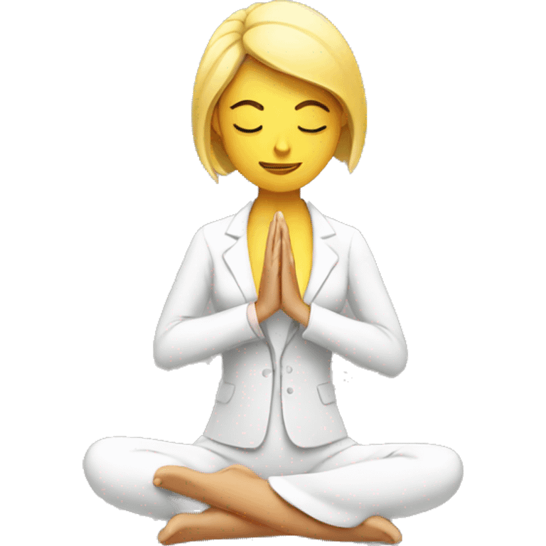 MEDITATING BUSINESS WOMAN emoji