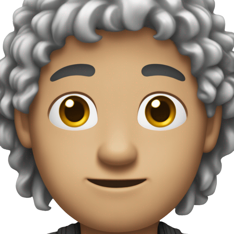 El avatar es un hombre con cabello rizado y oscuro, ojos grandes y expresivos. Sonríe ampliamente y lleva una  bata blanca. Su brazo derecho está levantado en un gesto de saludo. emoji