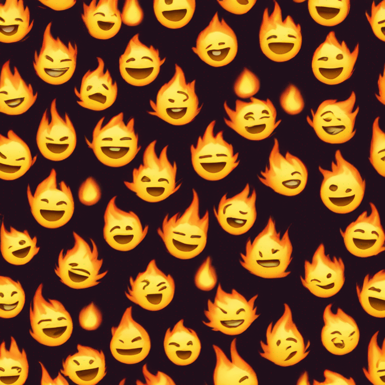 Flaming smiley emoji