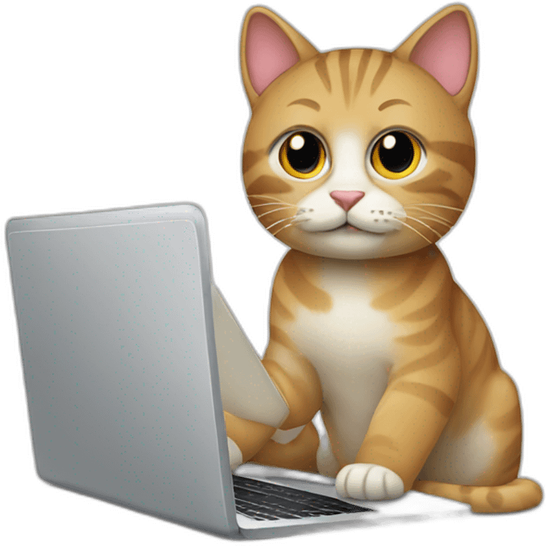 Cat with laptop emoji