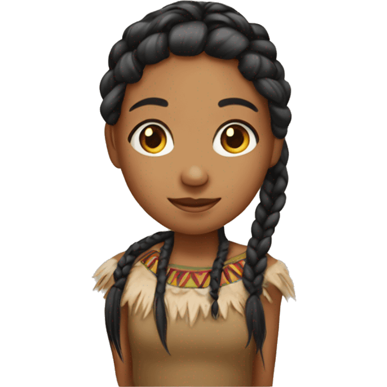 Native girl with braids  emoji