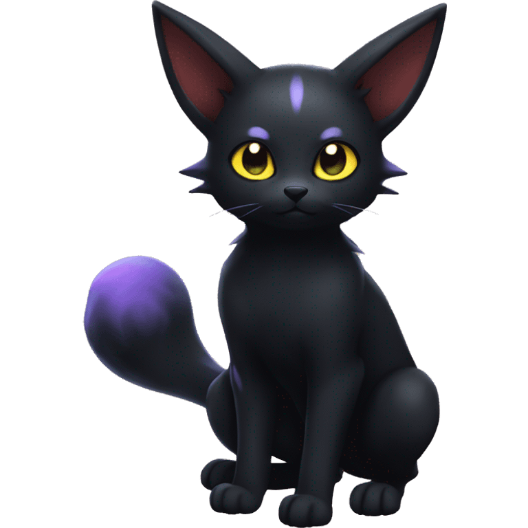 Black Nebula Umbreon-Litten-Noibat-cat full body emoji