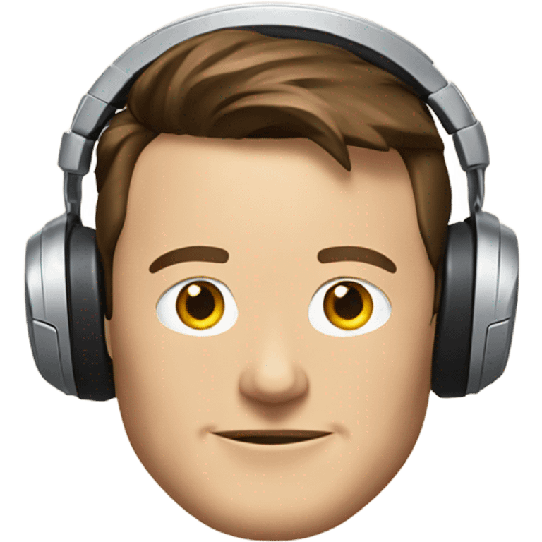 Elon Musk Wearing a Gaming headset emoji