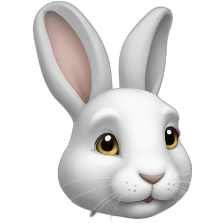 Lapin blanc et gris emoji