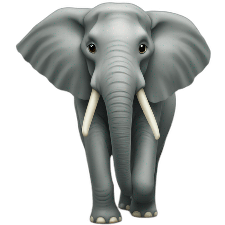 Oiseau sur elephant emoji