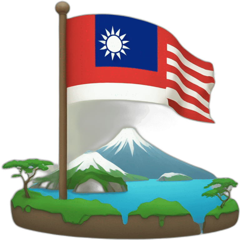 TAIWAN FLAG AND TAIWAN ISLAND emoji