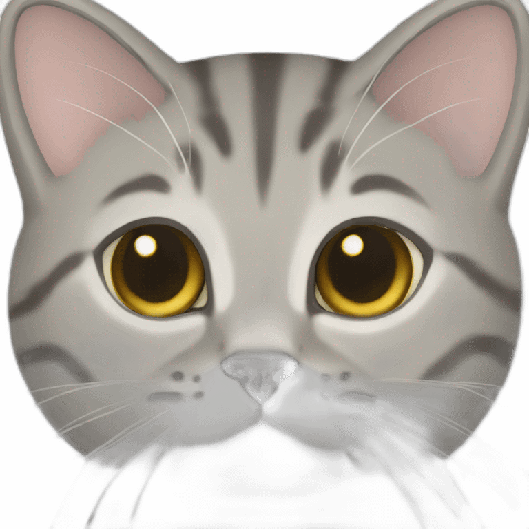 Tabby light grey british short hair emoji