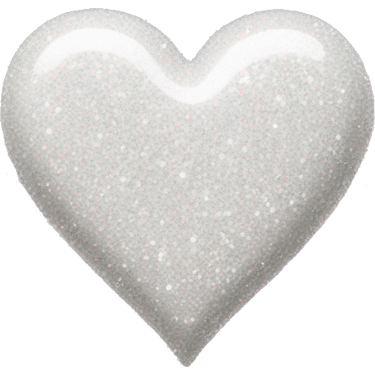 White glitter heart emoji