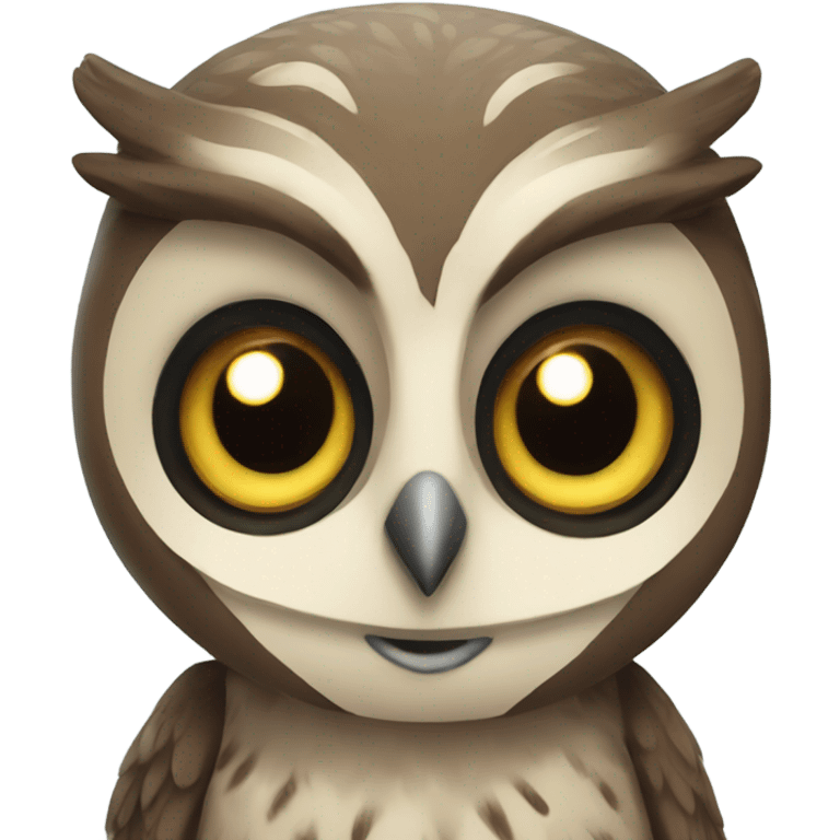 Tall owl person smiling emoji