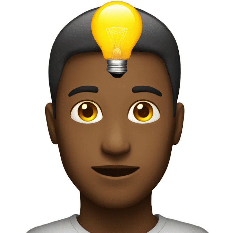 Person with an illuminated lightbulb above their head emoji