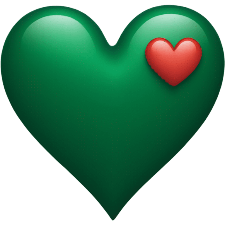 Hunter green heart emoji