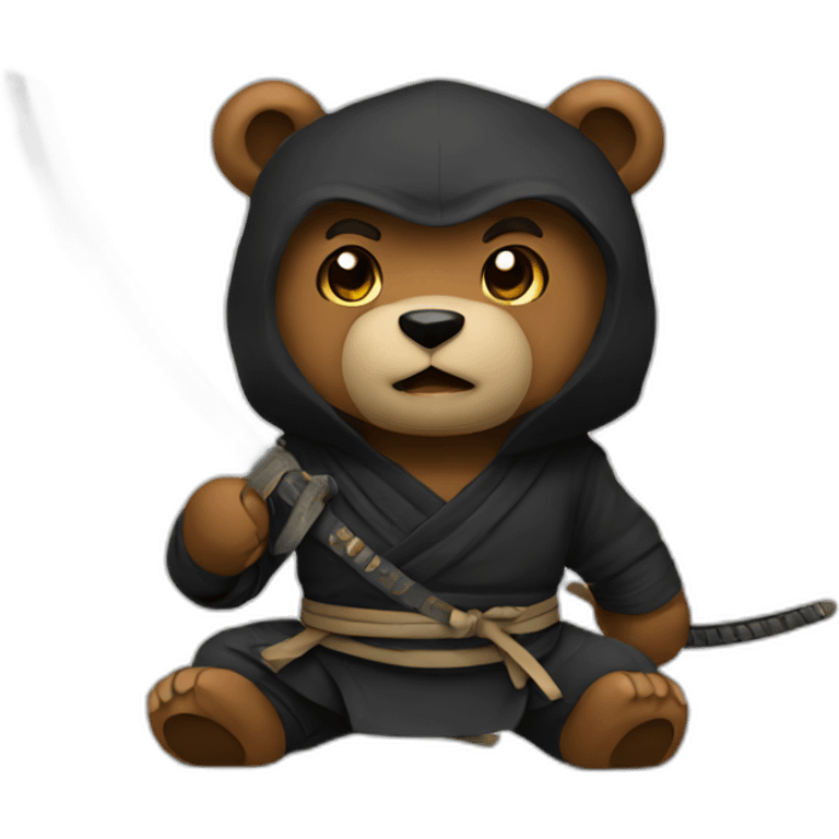 A ninja bear emoji