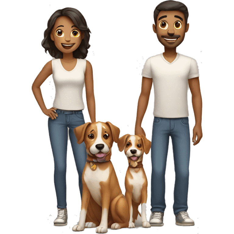 family with dog 3 emoji