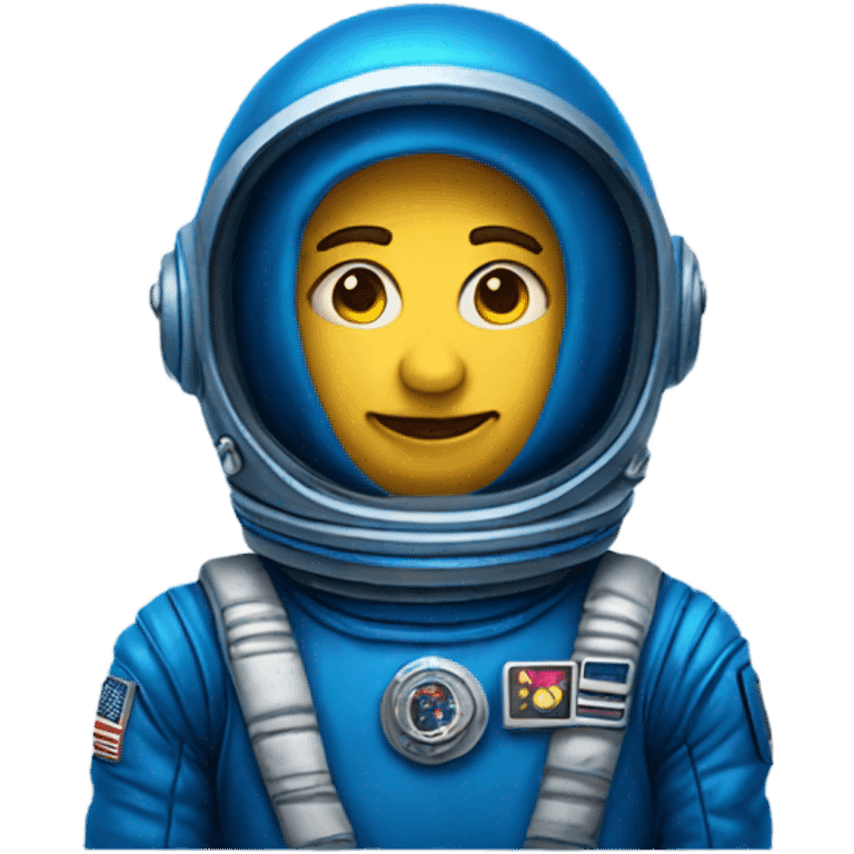 Blue spaceman emoji