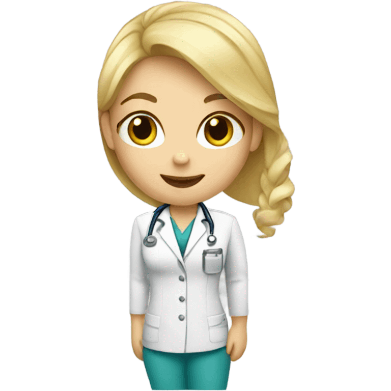 Blonde veterinary nurse  emoji