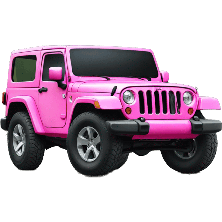 Pink modern jeep emoji