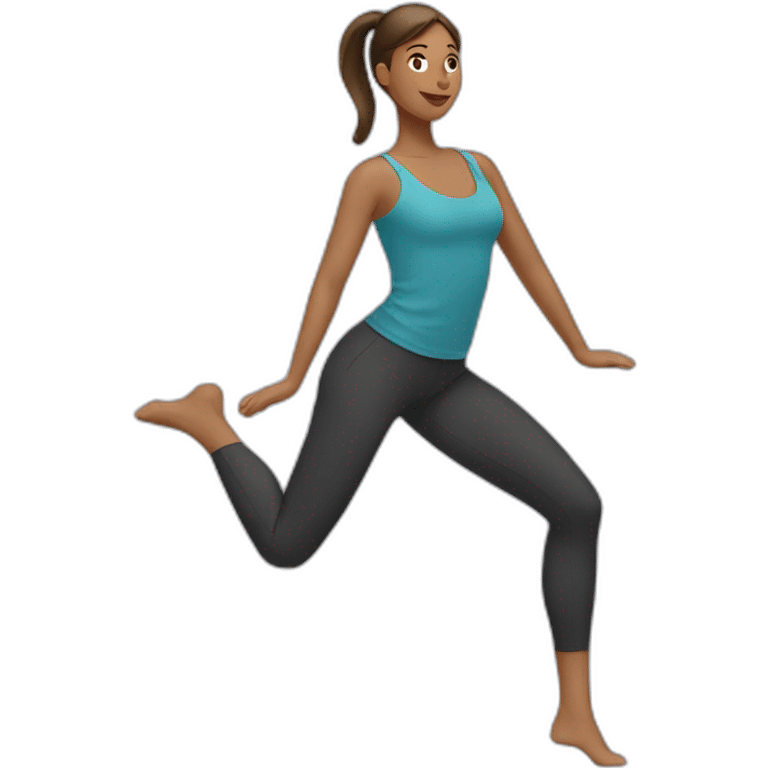 woman stretching emoji