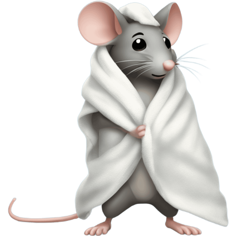 mouse in steam with a towel  emoji