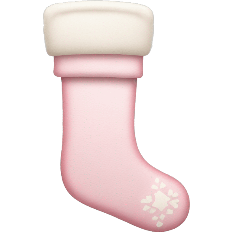  light pink Christmas stocking emoji