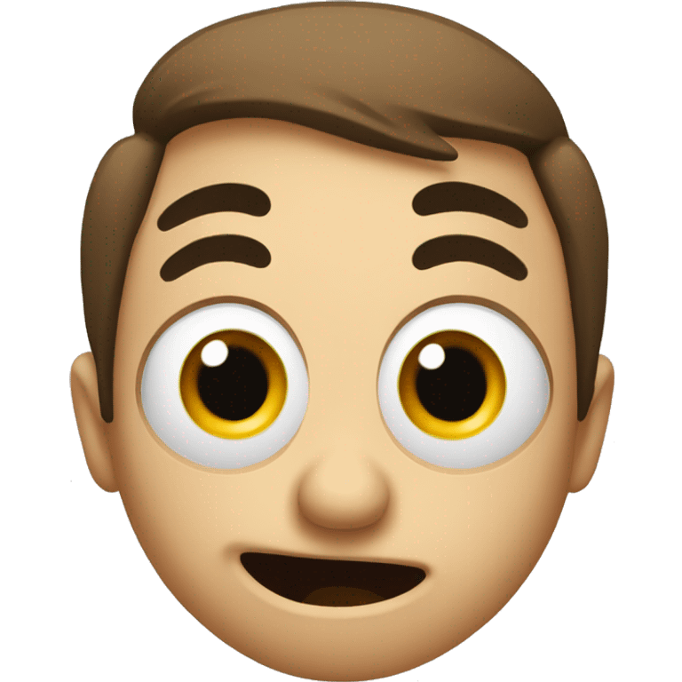 emoticon looking to the side with a shocked face emoji