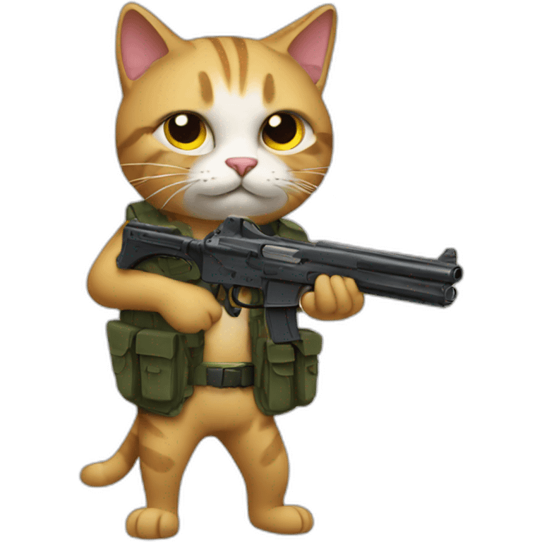 cat with a gun emoji