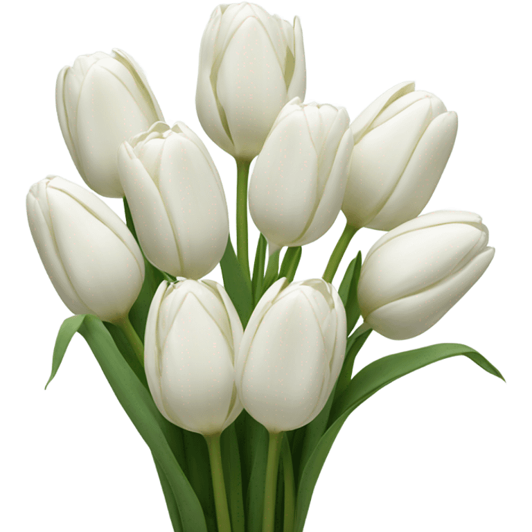 white tulip bouquet  emoji