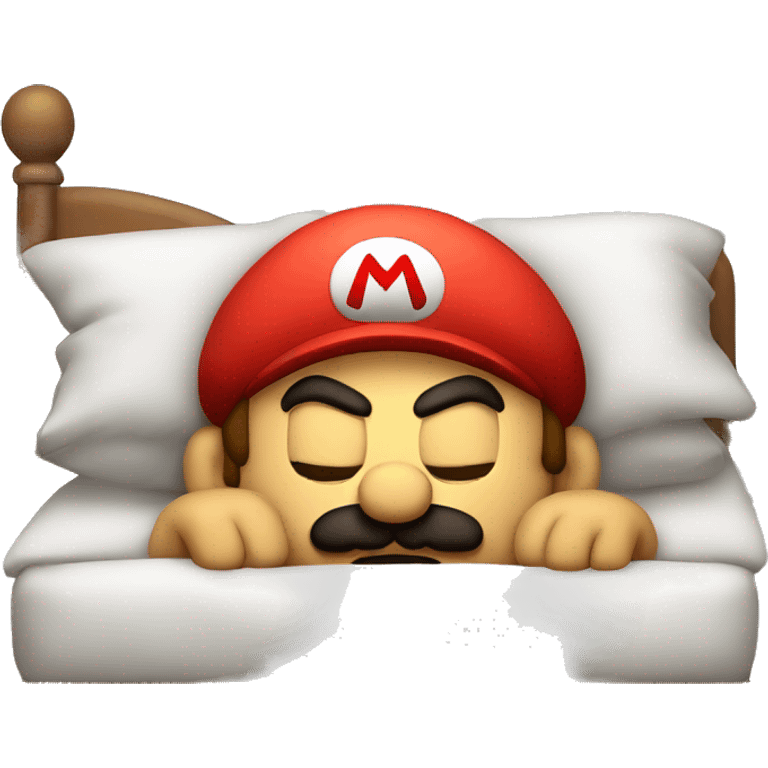 mario sleeping in bed emoji