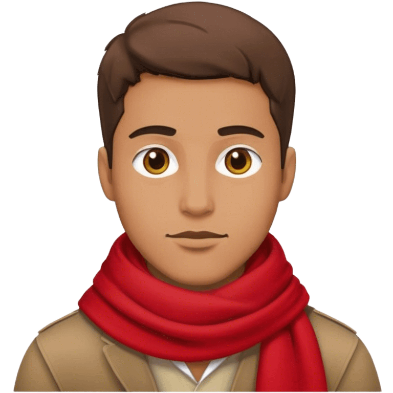 male portrait with red scarf tomga emoji