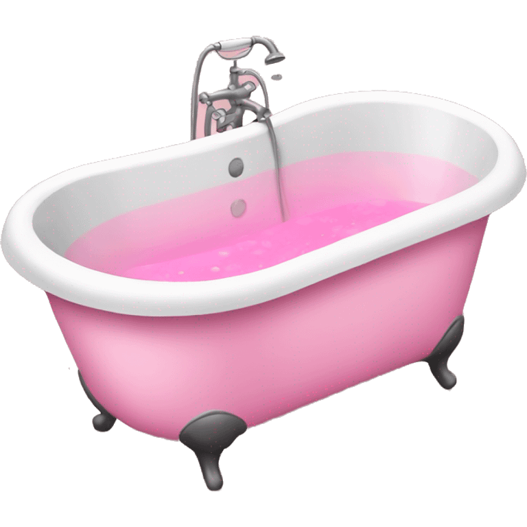 Pink bathtub  emoji