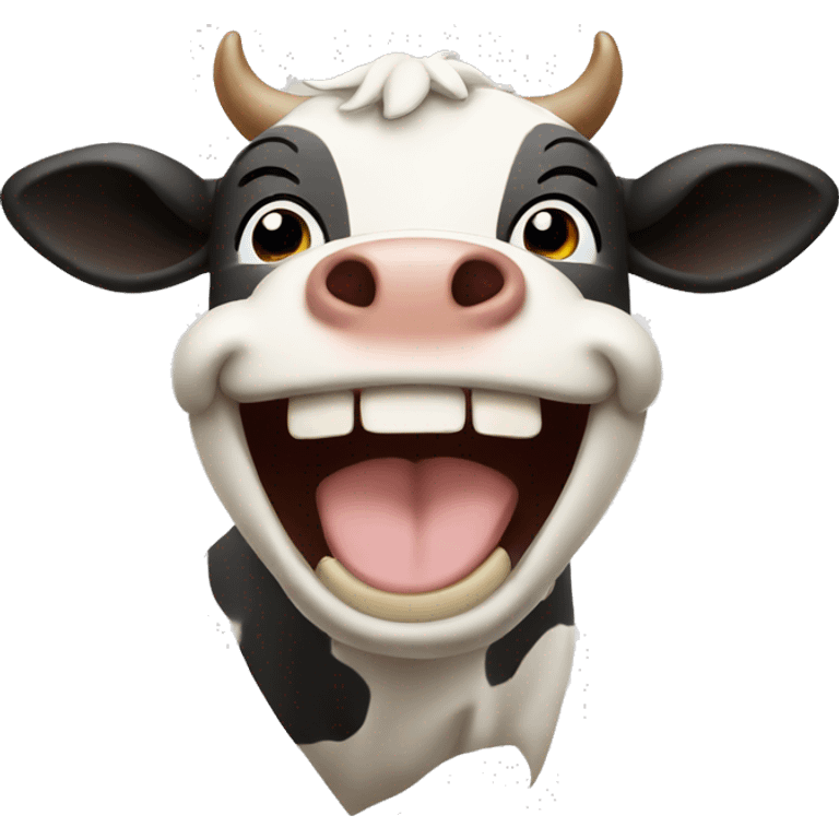 Cow laughing  emoji