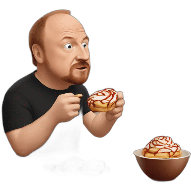 louis ck eating a cinnabon emoji