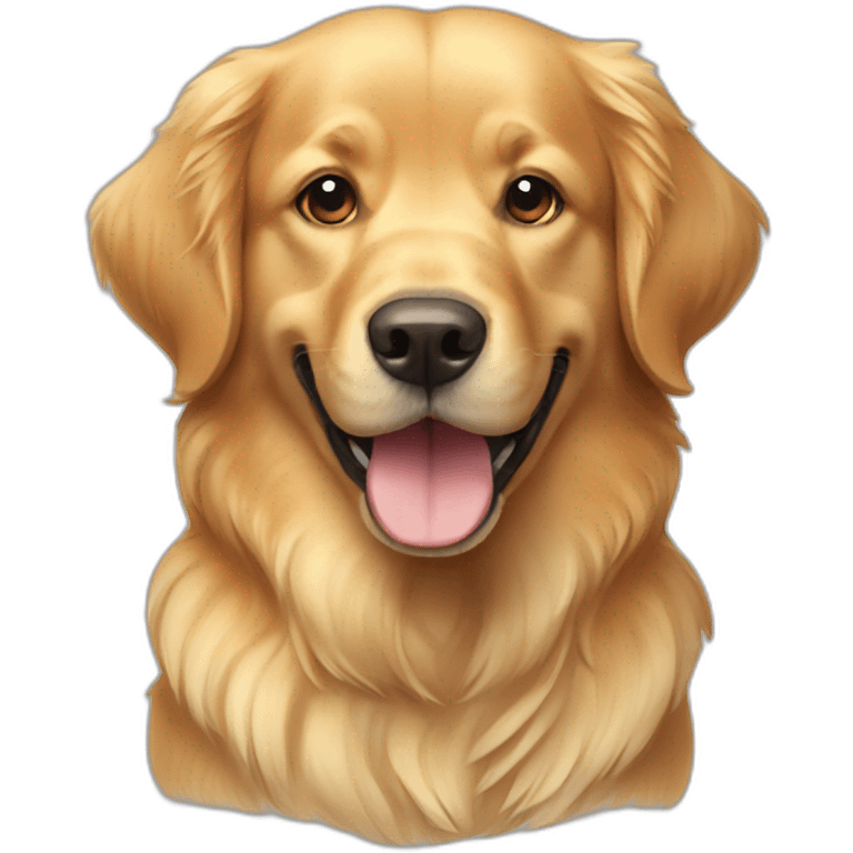 Chien golden retriever emoji