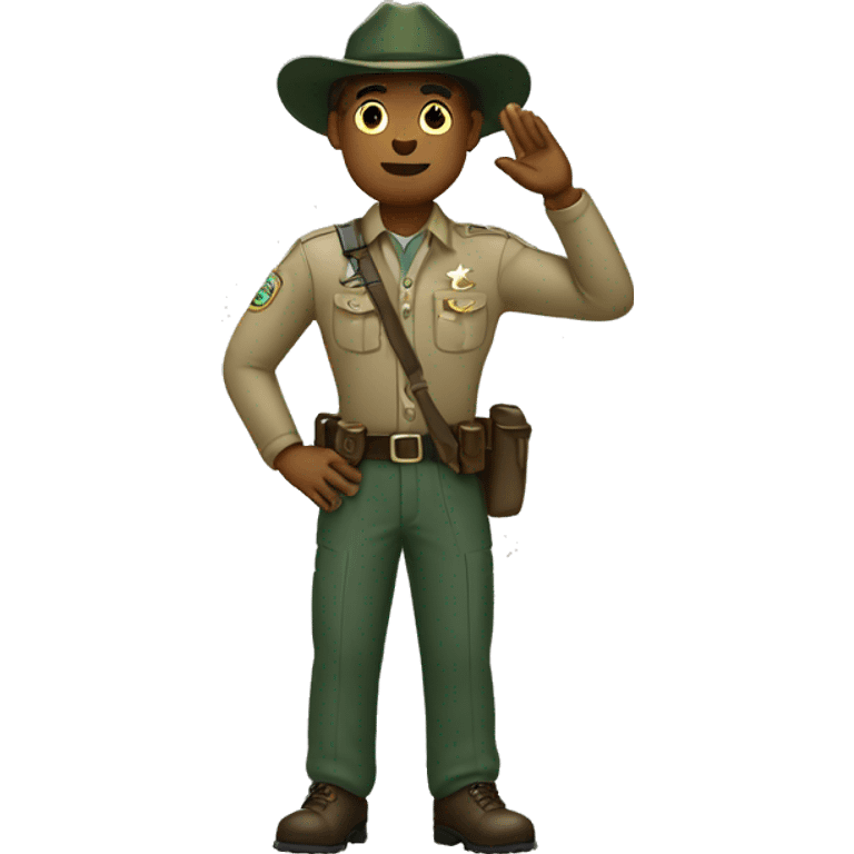 park ranger saluting emoji