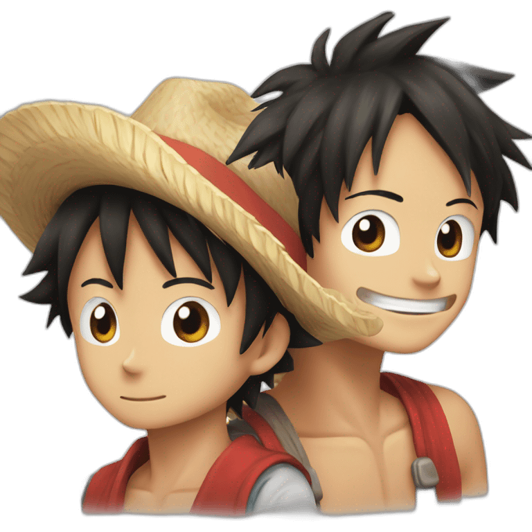 Luffy and Eevee emoji