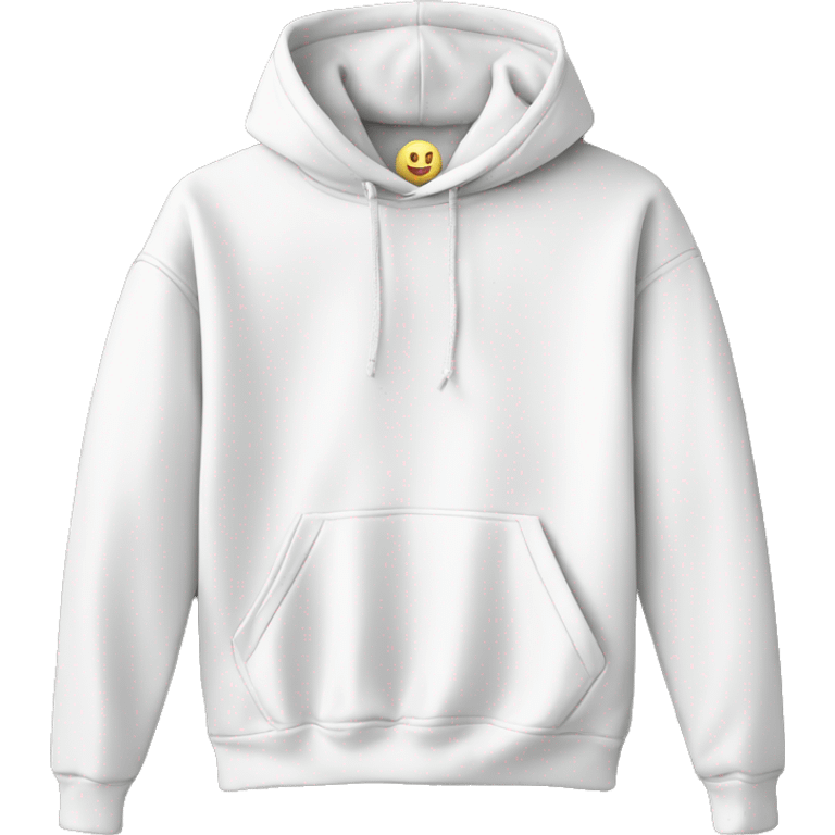 Plain White color pullover hoodie no person emoji