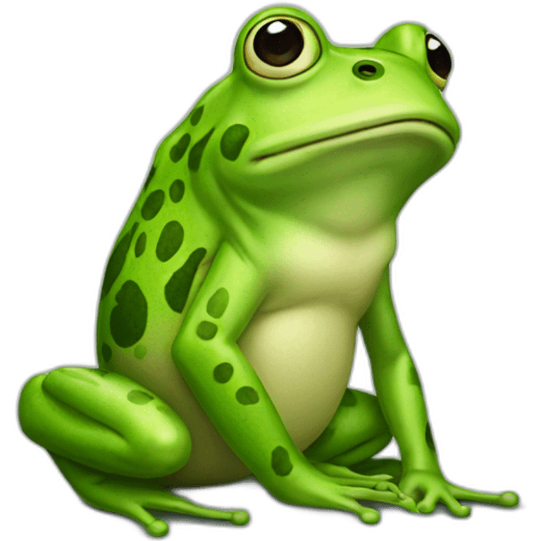 Frog with question emoji