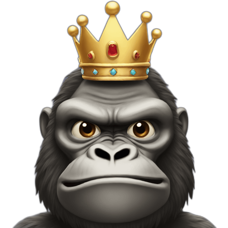 King Kong with crown  emoji