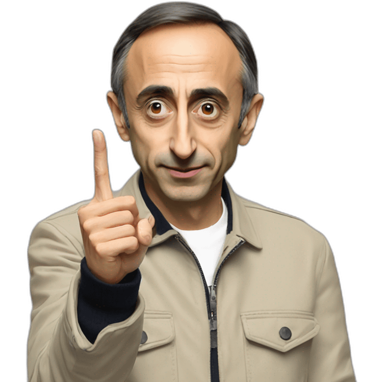 Éric zemmour flips his finger emoji