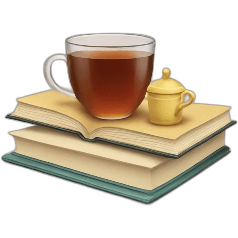 Book and tea emoji